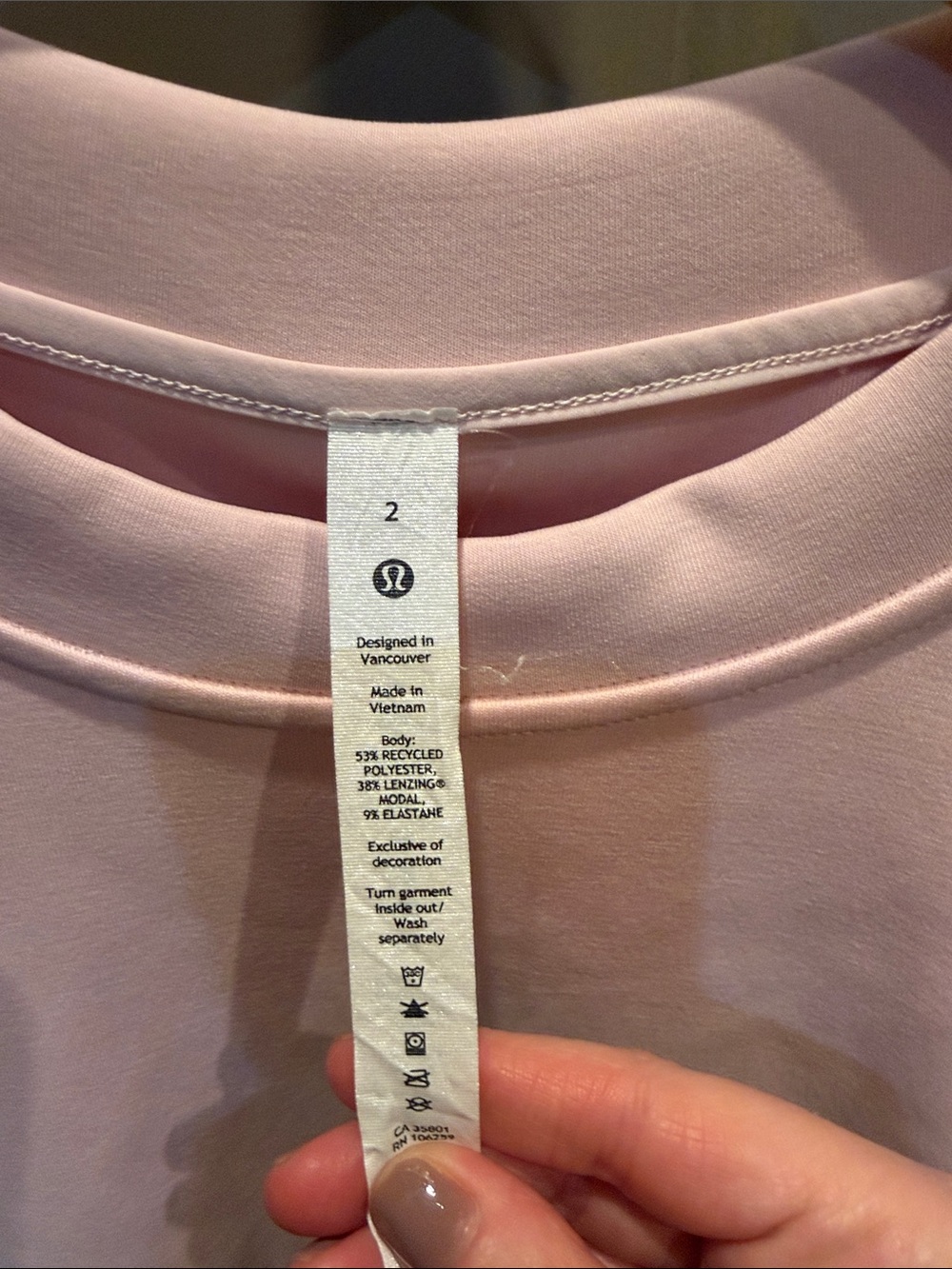 lululemon athletica Light Pink Cropped Crewneck Sweatshirt - Picture 3 of 3